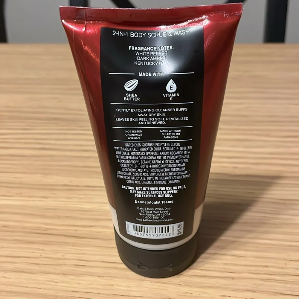 Bath & Body Works Scrub And Wash. Bourbon.